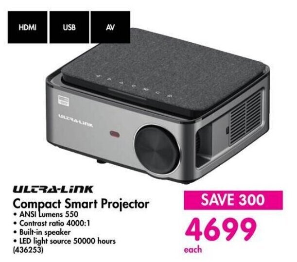 ULTRALINK Compact Smart Projector offer at Makro