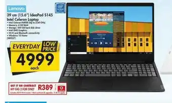 Makro Lenovo 39cm (15.6") IdeaPad S145 Intel Celeron Laptop offer