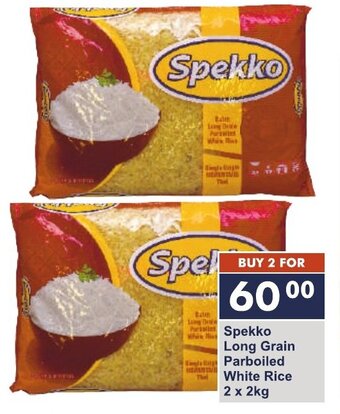 President Hyper Spekko Long Grain Parboiled White Rice 2 x 2kg offer