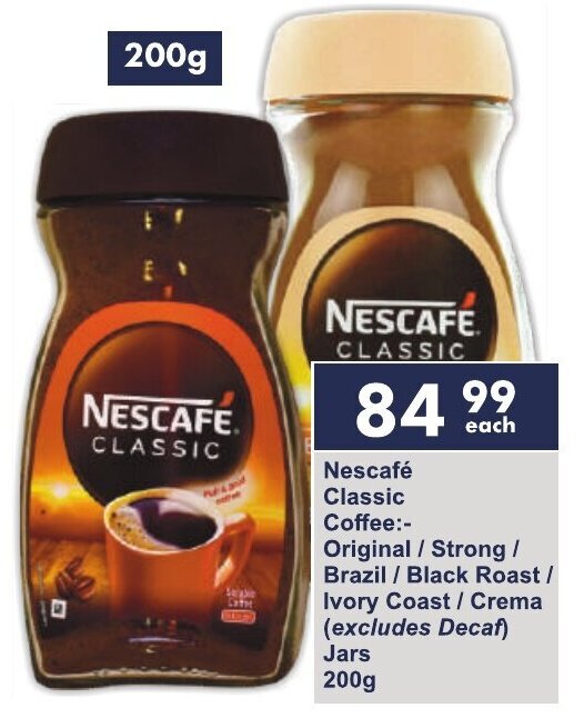 Nescafé Classic Coffee Original / Strong / Brazil / Black Roast