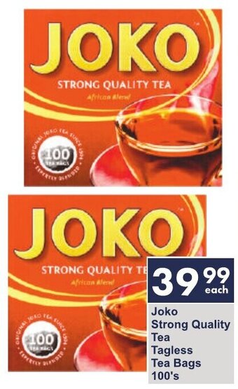 President Hyper Joko Strong Quality Tea Tagless Tea Bags 100's offer