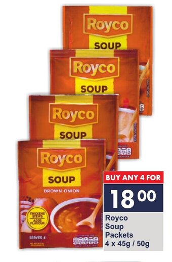 President Hyper Royco Soup Packets 4x45g/50g offer