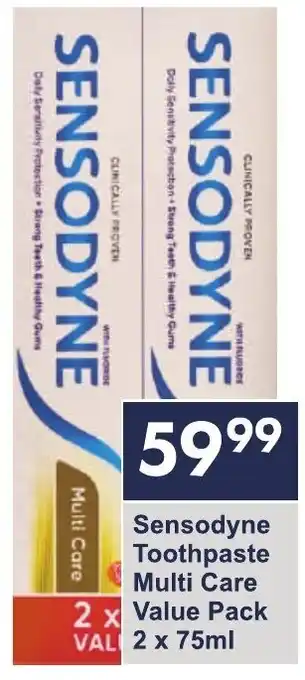 President Hyper Sensodyne Toothpaste Multi Care 2 x Value Pack VALI 2 x 75ml offer