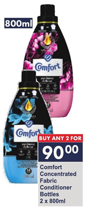 President Hyper Comfort Concentrated Fabric Conditioner Bottles 2 x 800ml offer
