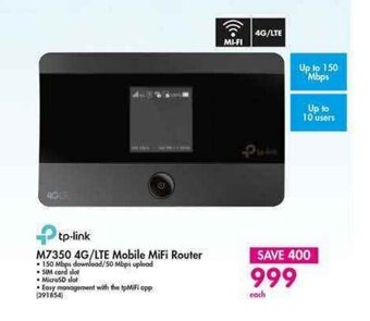 Tp-Link M7350 4G/LTE Mobile MiFi Router