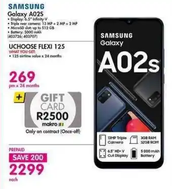 Makro Samsung Galxy A025 offer