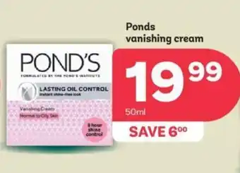 PEP Ponds vanishing cream offer