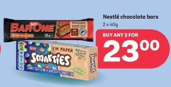 Nestlé chocolate bars 2x40g