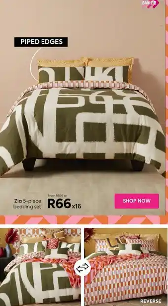 HomeChoice Zia 5-piece bedding set offer