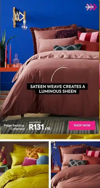 HomeChoice Paige Bedding Collection offer