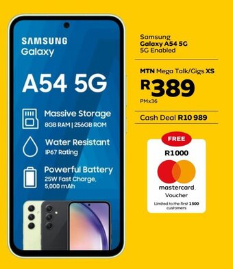 MTN Samsung Galaxy A54 5G 5G Enabled offer