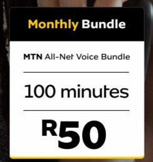 Monthly Bundle MTN Voice Bundle 100 minutes offer at MTN