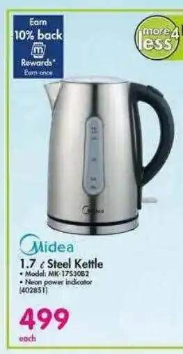 Midea 1.7L Steel Kettle