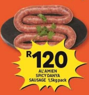 Shoprite AL'AMIEN SPICY DANYA SAUSAGE 1,5kg pack offer