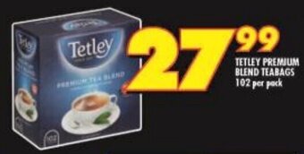 TETLEY PREMIUM BLEND TEABAGS 102 per pack