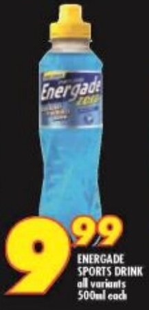 Shoprite ENERGADE SPORTS DRINK all variants 500ml each offer