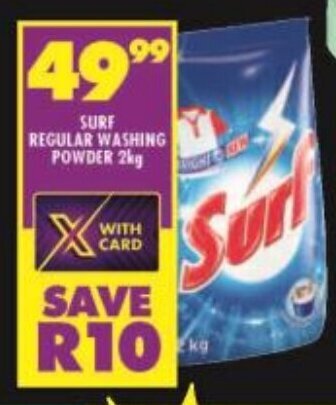 Shoprite SURF REGULAR WASHING POWDER 2kg offer