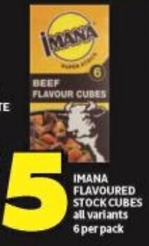 Shoprite IMANA FLAVOURED STOCK CUBES all variants 6 per pack offer