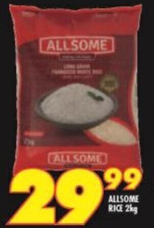 Shoprite ALLSOME RICE 2kg offer