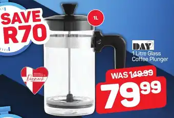 Pick n Pay DAY 1 Litre Glass Coffee Plunger offer