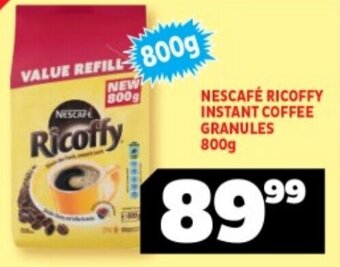 Usave NESCAFÉ RICOFFY INSTANT COFFEE GRANULES 800g offer