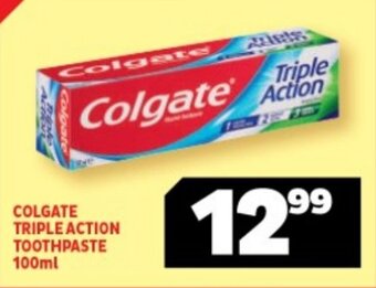 COLGATE TRIPLE ACTION TOOTHPASTE 100ml