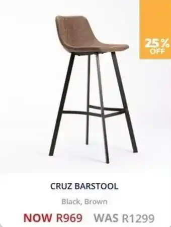 CRUZ BARSTOOL Black, Brown