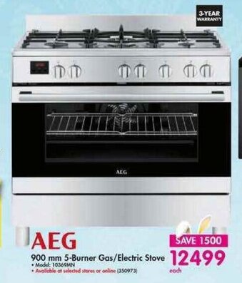 Makro AEG 900mm 5-Burner Gas/Electric Stove offer