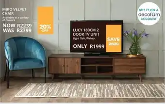 Decofurn MIKO VELVET CHAIR offer
