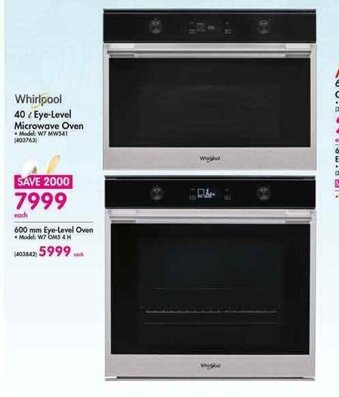 Makro Whirlpool 40L Eye-Level Microwave Oven offer