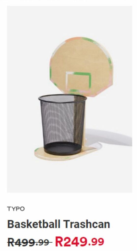 Typo Basketball offer