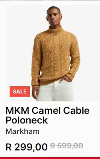 Markham Mkm camel cable poloneck offer