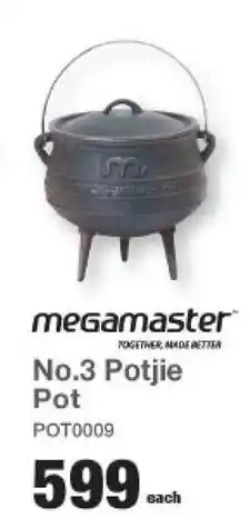 Megamaster No.3 Potjie Pot - POT0009