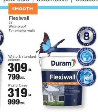 Mica Duram Flexiwall 23 Waterproof White & Standard Colours 5L offer