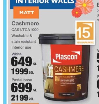 Plascon Cashmere White 5L