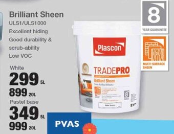 Plascon Brilliant Sheen White 5L