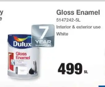 Mica Dulux Gloss Enamel White 5L offer