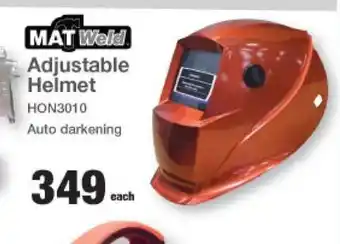 Mica Mat Weld Adjustable Helmet offer
