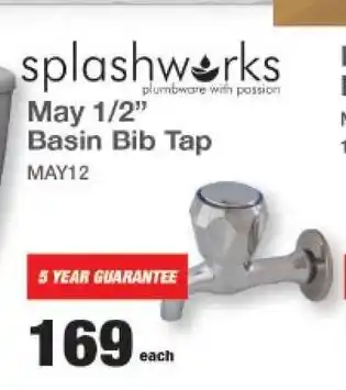 Mica Splashworks May 1/2" Basin Bib Tap offer