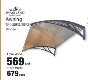 Mica Swartland Awning 1.2m Wide offer