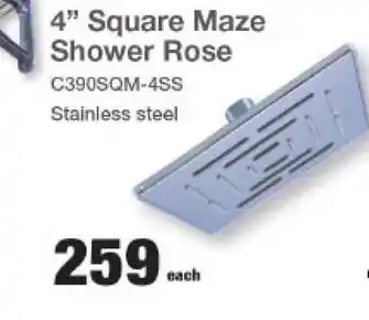 4" Square Maze Shower Rose