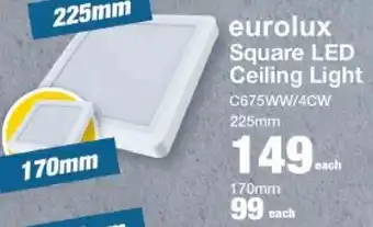 Mica Eurolux Square LED Ceiling Light 225mm offer