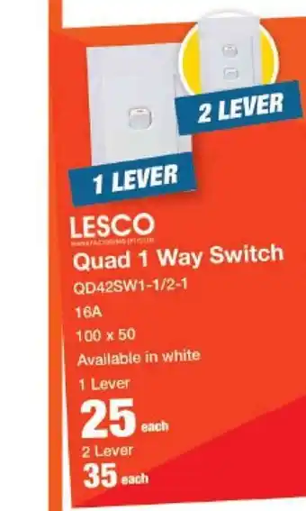 LESCO Quad 1 Way Switch 1 Lever
