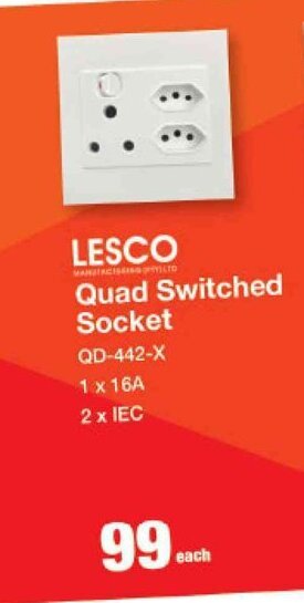 LESCO Quad Switched Socket