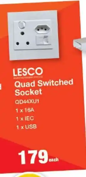 Mica LESCO Quad Switched Socket offer