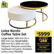 Kc furn loise nordic coffee table set