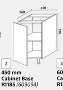 Builders Warehouse Home & kitchen 450mm cabinet base (floor units) offer