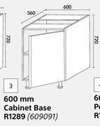 Builders Warehouse Home & kitchen 600mm cabinet base (floor units) offer