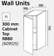 Home & kitchen 300mm cabinet top (wall units)