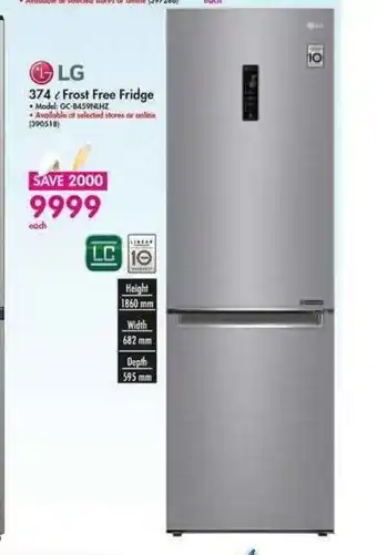 Makro LG 374L Frost Free Fridge offer